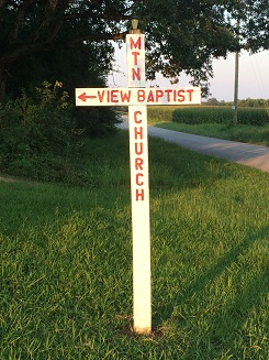 Sign at Mountain View Road