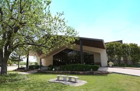 Photo of Church Parking Lot and Front Entrance