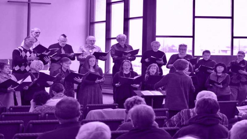 We have an amazing music department, choir, men's choir, women's choir, bell choir, organist, pianist, and musicians. Pictured here performing Francesco Durante's 1752 Magnificat in A Minor, Christmas 2019