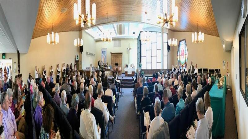 Panorama photo inside Sanctuary 