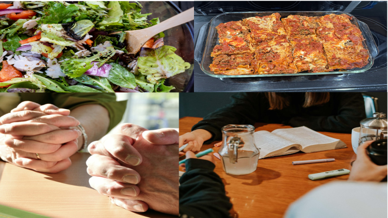 Join us for our Wednesday night fellowship dinner, group Bible study, and prayer