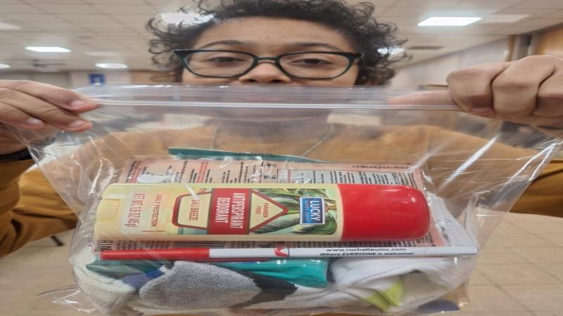 One of our youth activities was making kits for the unhoused!