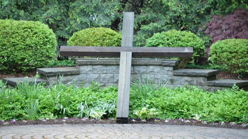 The serene and beautiful cross garden